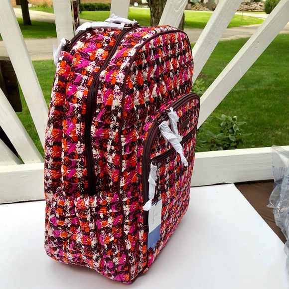 Vera Bradley Campus Tech Backpack laptop Tweed - Picture 3 of 8